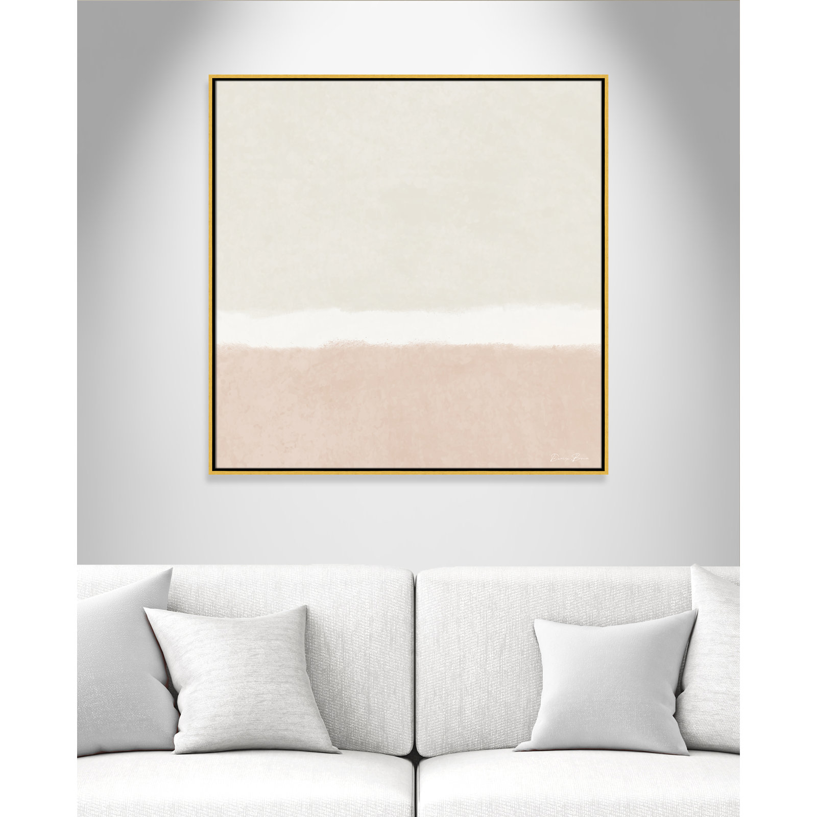 Willadeene "Slate I" Print, 37.5" H x 37.5" W, Gold Framed
