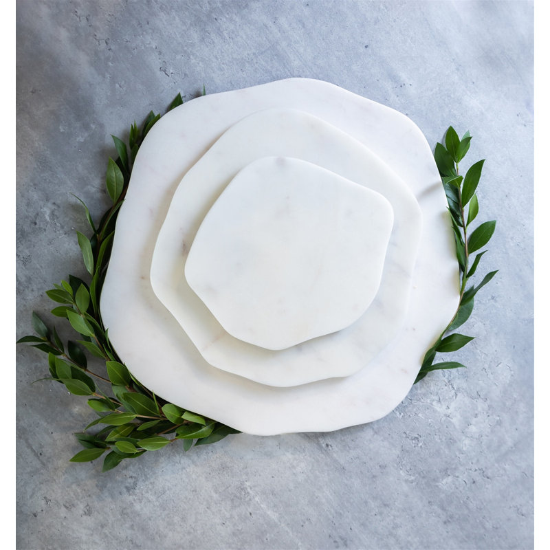 Assiette blanche Tiera de 12 po de diamètre, H 0,5 po x l 6 po x P 6 po