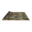 Tapis brun/vert tissé à la machine-590768237