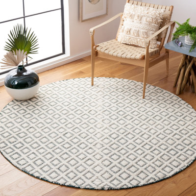 Vermont Hand Woven Wool Geometric Rug