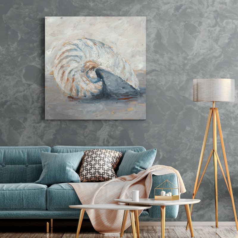 «Blue Shell Study I», reproduction sur toile tendue, H 40 po x l 40 po x P 1 po