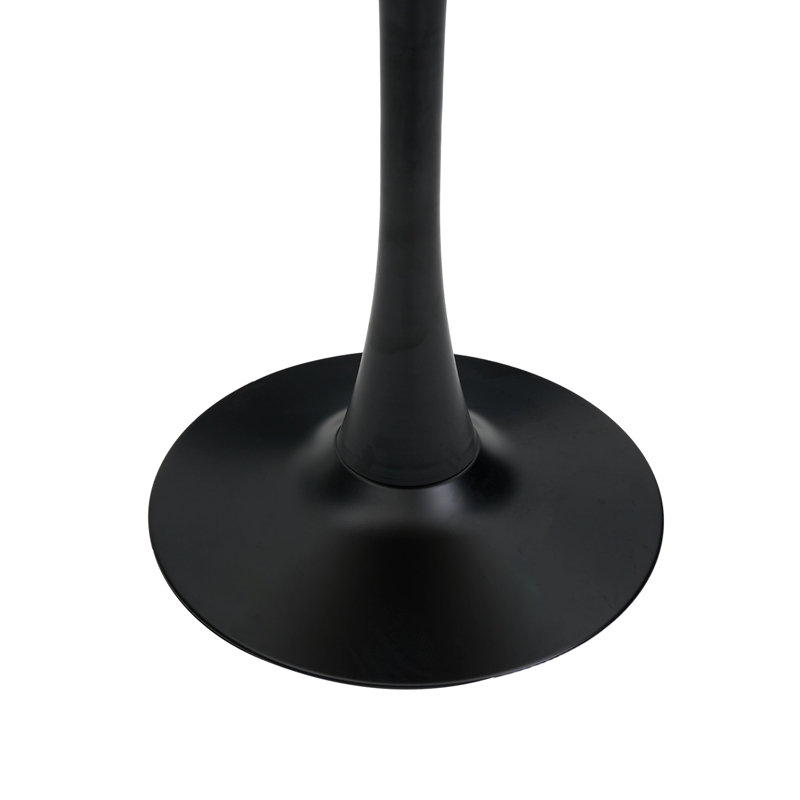 Metal Base Dining Table, Black