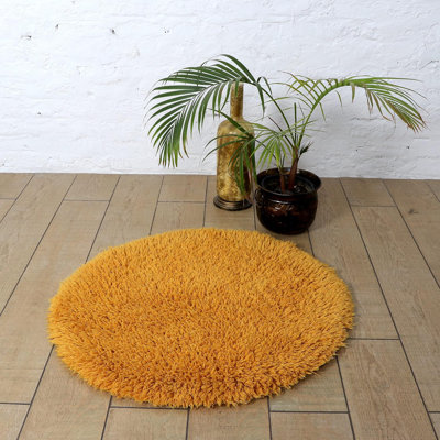 100% Organic Cotton Bath Mat Rug - Luxurious - Soft & Thick - Highly Absorbent - Non Slip - Shaggy Hotel Spa Bathroom Collection Rug - 3 Feet In Round -  ChooChoo, B09RV9WS6Y-39