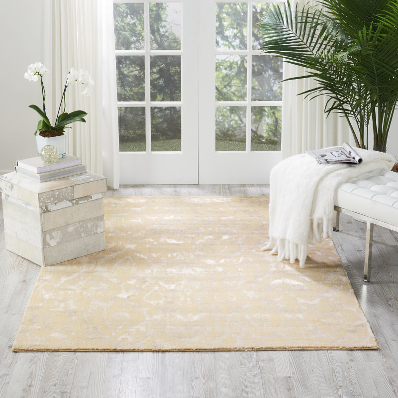Tapis blanc Huntingtown, Rectangle 3 pi 6 po x 5 pi 6 po