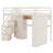 Space-Saving Loft Bed Frame with Integrated Wardrobe, Desk, Shelves and Lights-1209963435