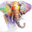Toile éléphant mauve pour chambre à coucher | Art coloré de décoration intérieure