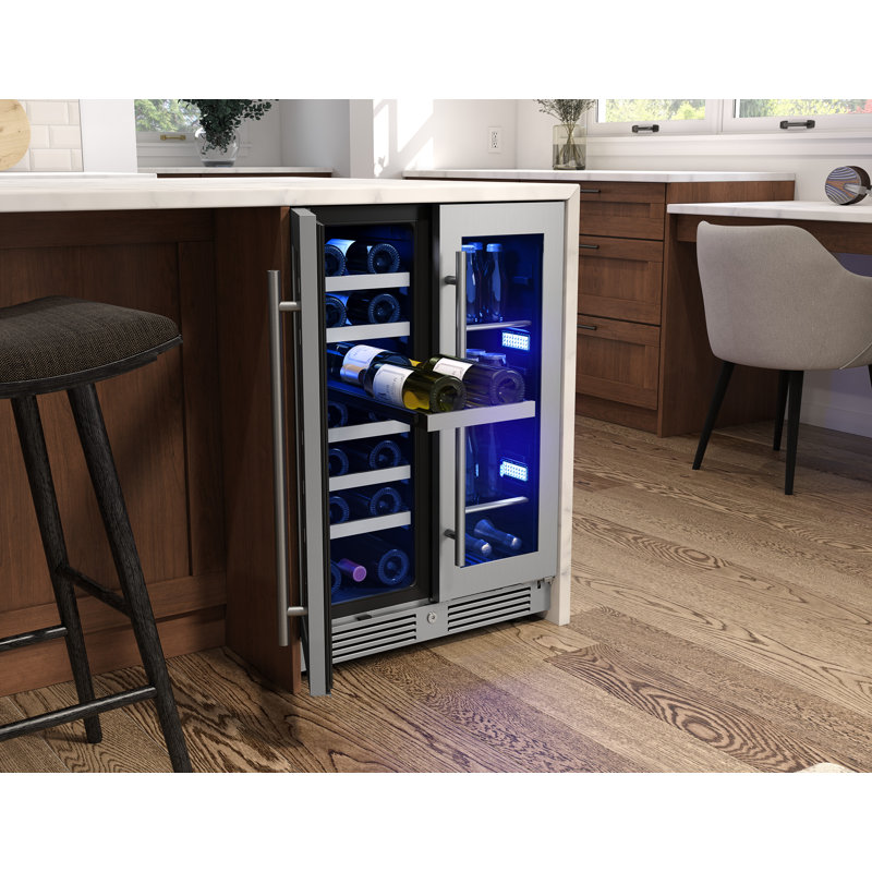 Zephyr 24" Stainless Steel Dual Zone Wine and Beverage Cooler