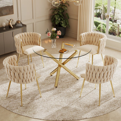 Raykwan 4 - Person Three Leg Dining Set