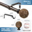 Oaxaca Adjustable 28'' to 48'' 1'' Single Curtain Rod-1253472269-1253472264