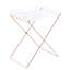 Table en acrylique transparent avec plateau de base luge à la mode pour la chambre à coucher