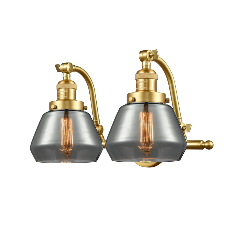 Éclairage pour meuble-lavabo à 2 lumières à intensité réglable Keefe, Or satiné