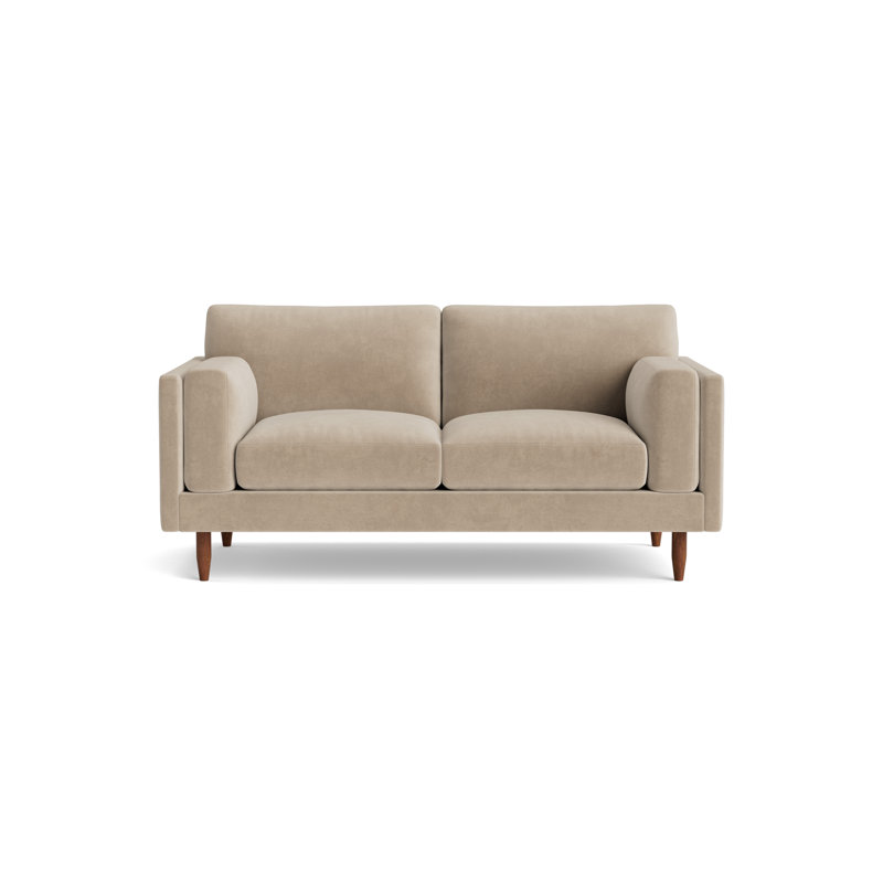 Skinny Fat Loveseat (70"), Velvet - Beige