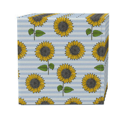 Cotton Twill Floral Square Napkin
