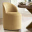 Chaise pivotante en lin avec roulettes cachées-421601431-435872614