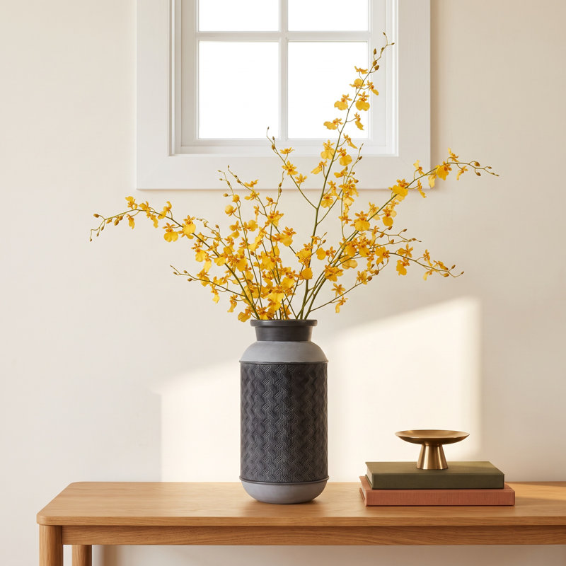 Desdra Stone Table Vase 1, 12" H x 7" W x 6" D, Gray