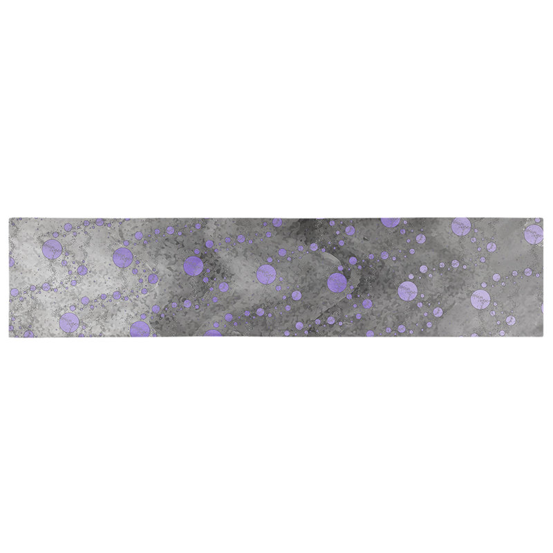 Avicia Table Runner, 72" x 16", Purple/Black