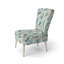Fauteuil d'appoint moderne vert et blanc Sparkling Dazzle Glamour I - rembourré Glamour