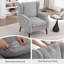 Élégant fauteuil d'appoint à oreilles avec accoudoirs droits contemporains-1099541432