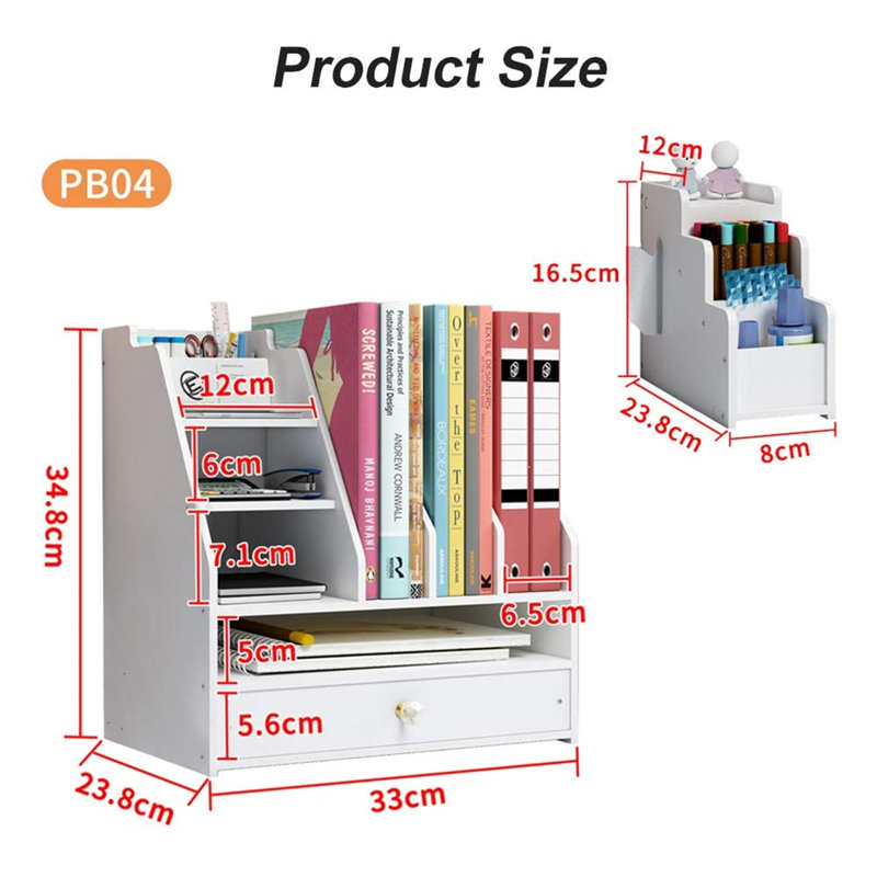 Amariea Desk Organiser, 34.8cm H x 33cm W x 23.8cm D
