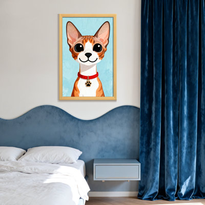 Animals Cute Dog With Red Collar And Paw Tag