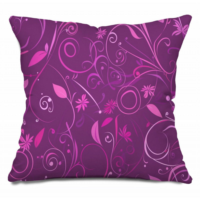 Coussin Floral, H 16 po x l 16 po
