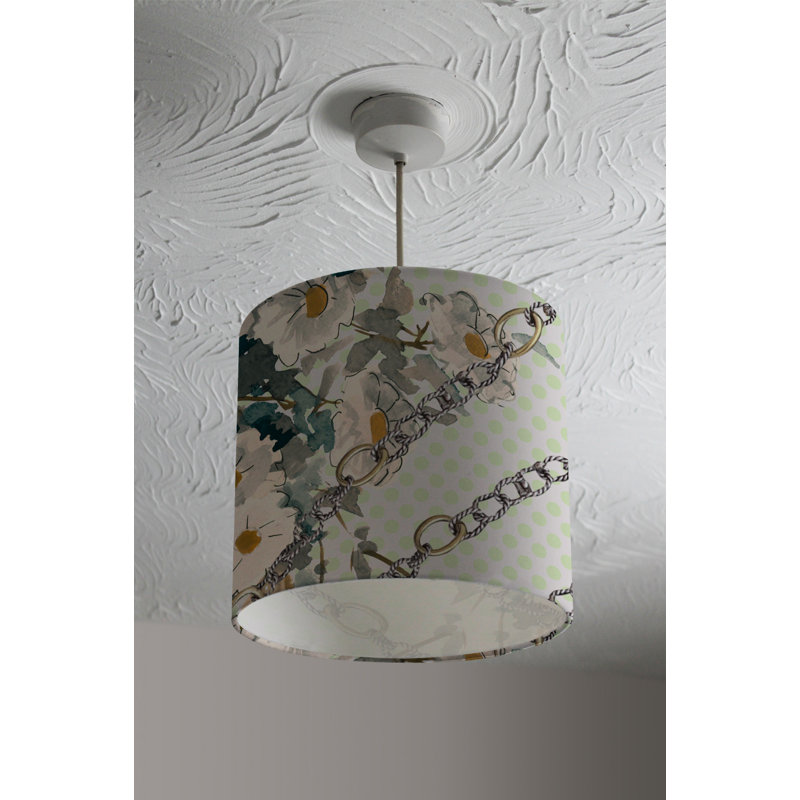 Cotton Drum Lamp Shade ( Uno ), 22cm H x 25cm W x 25cm D