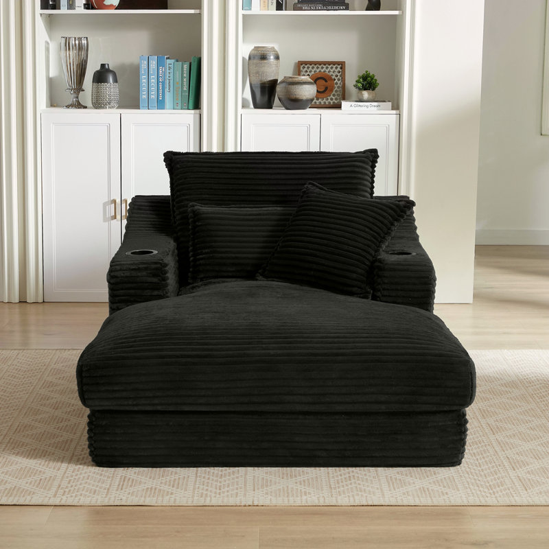 Canapé à compression confortable de 47,24 pouces de style moderne avec coussin unique, chaise longue pour salon, chambre à coucher, appartement, bureau