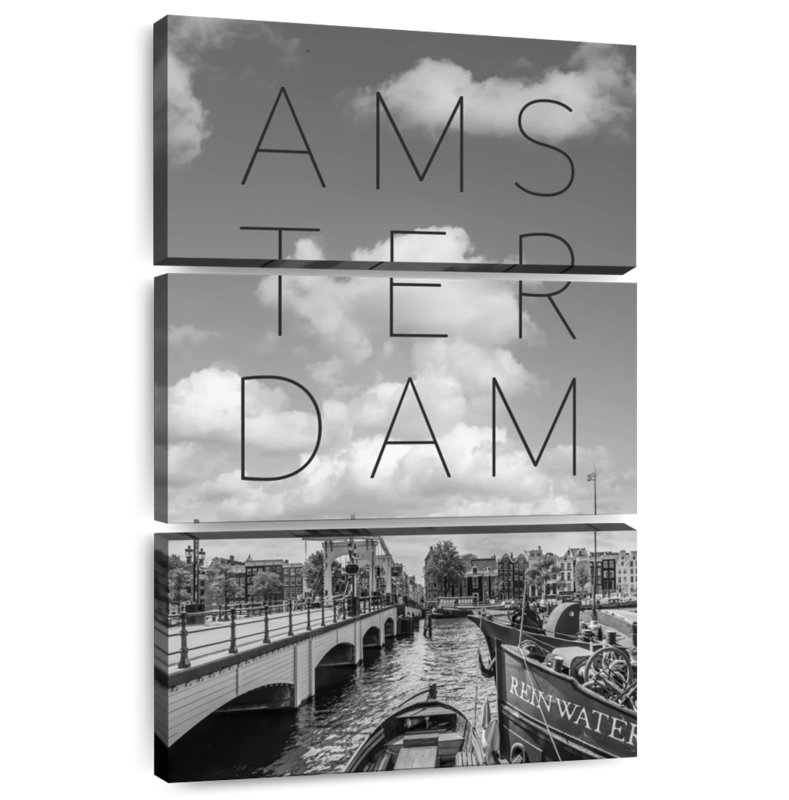 Masam Amsterdam Magere Brug Text And Skyline