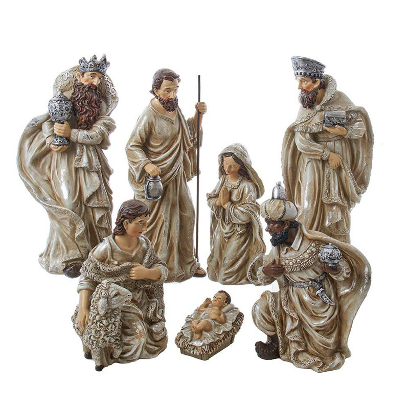 Ensemble de table de crèche de Noël, ensemble de 7 pièces