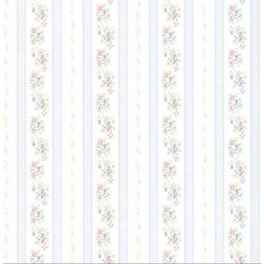 Homlpope Floral Stripe, Wallpaper Roll Floral Roll