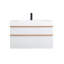Meuble-lavabo mural blanc 36 po avec lavabo en acrylique intégré, 2 tiroirs à fermeture en douceur, armoire flottante moderne pré-assemblée-625920691-625920690
