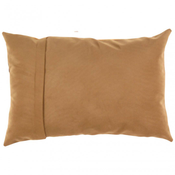 Square Pillow Cover & Insert, 16"H x 24"W, Red/Blue/Beige, Rectangle