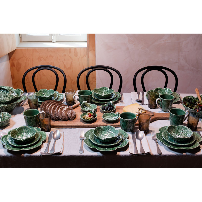 Set of 4 Cabbage Chargers, Green