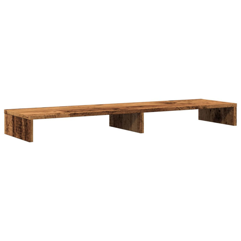 Bata Manufactured Wood Monitor Stand, 10cm H x 100cm W x 27cm D, Old Wood