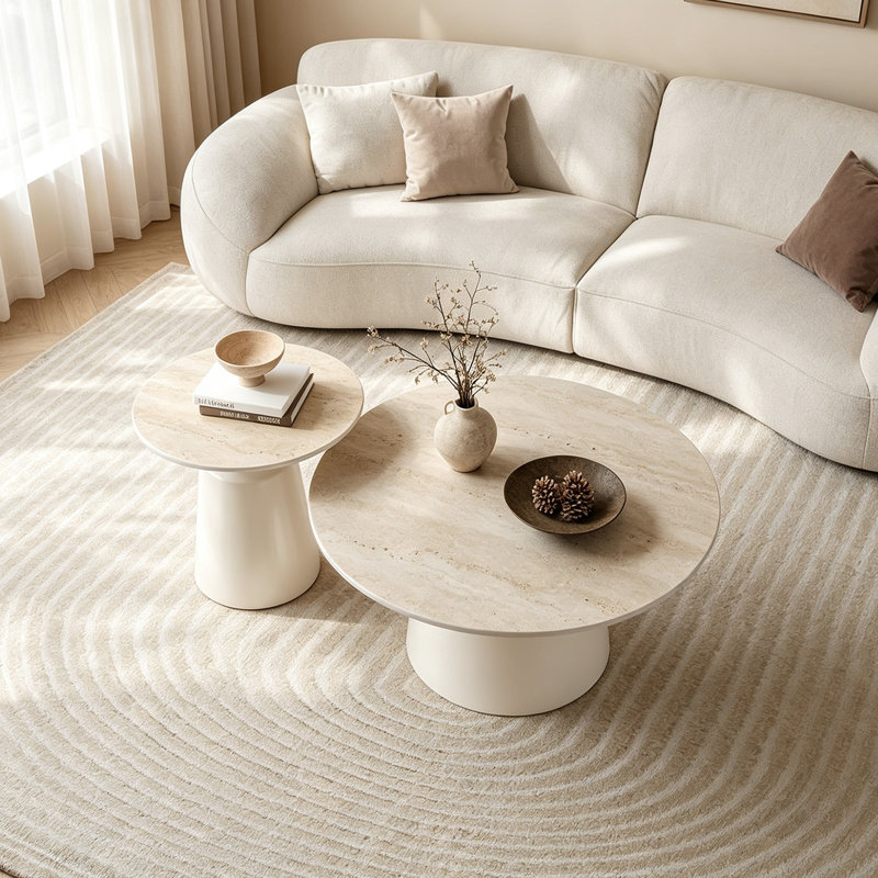 Deming, H 14,96 po x l 31,49 po x P 31,49 po, Blanc cassé / crème