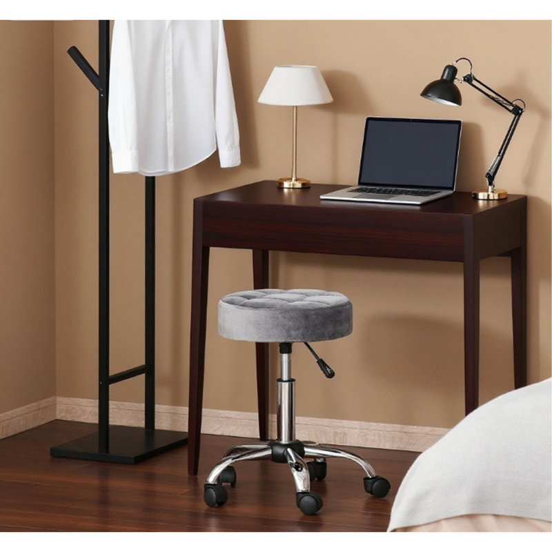 Tabouret de bureau rond à hauteur ajustable, chaise de coiffeuse