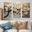 «Dreaming White and Gold Cherry Blossom Branch I», ensemble d'art mural cerisier en fleurs-107201378-107201385