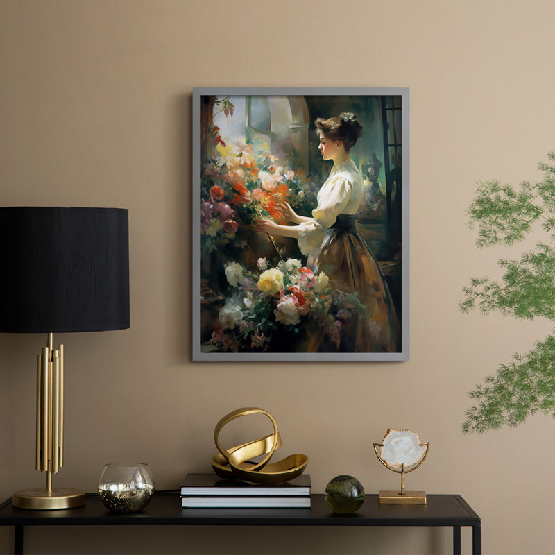 Reproduction encadrée WOMEN Series CDxxv - bois massif, H 30 po x l 24 po, Gris