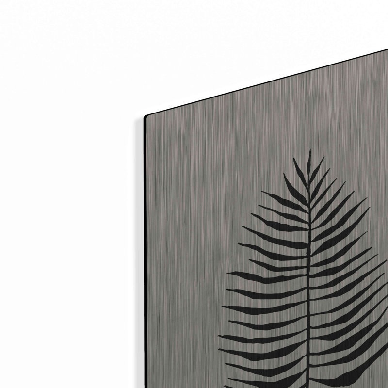 «Ebony Palm III» par Cindy Jacobs, Luxe Metal Art, H 24 po x l 16 po