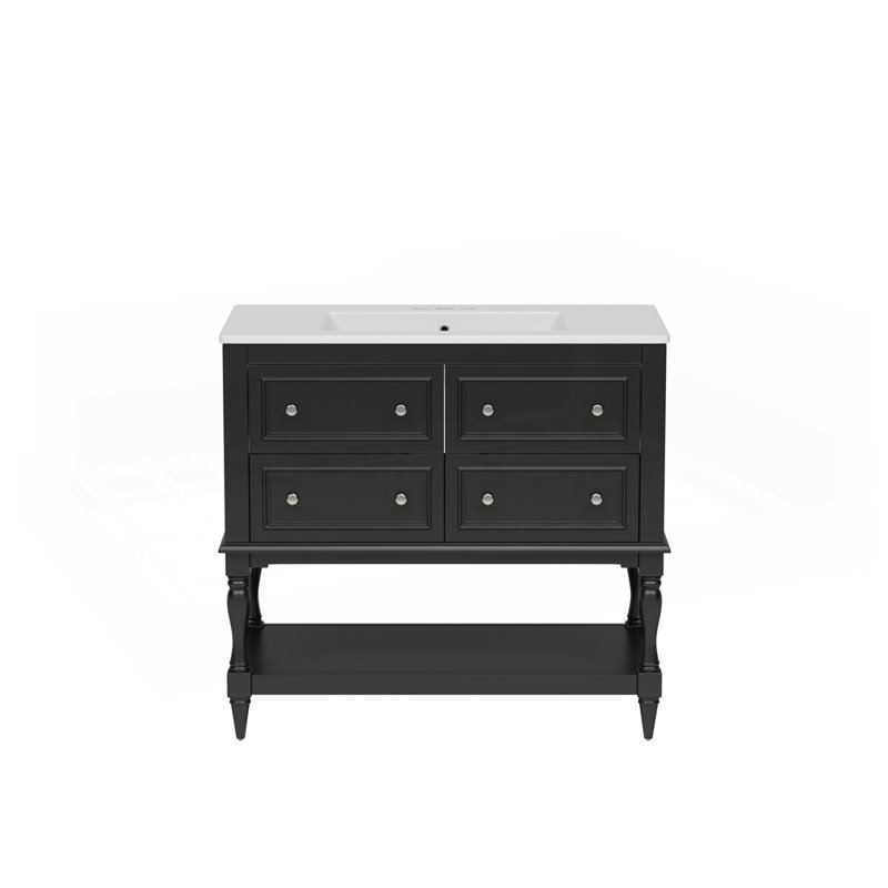 Ensemble de meuble-lavabo 36 po avec lavabo, Black