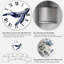 Bleu cachalot sur blanc IV - Horloge murale nautique et côtière-596704332