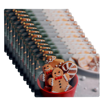 Napperon en plastique (biscuits pain d'épices) - ensemble de 12