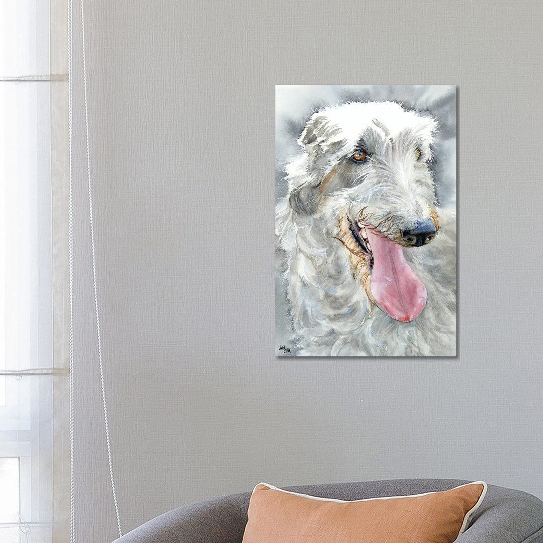 Deer Hunter - Scottish Deerhound by Judith Stein - Wrapped Canvas Painting