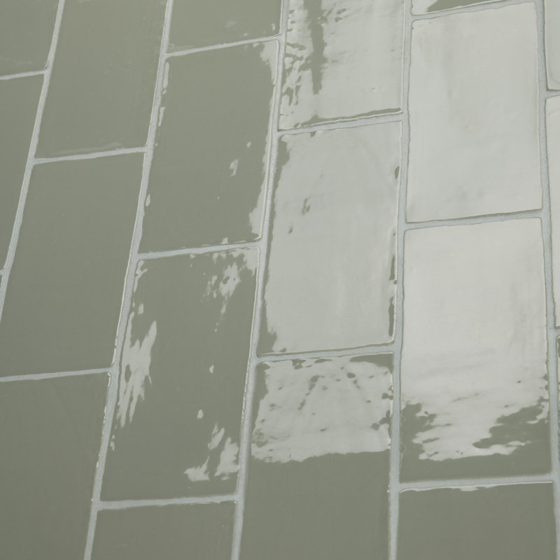 Chester 3" x 6" Ceramic Subway Wall Tile, Sage Green