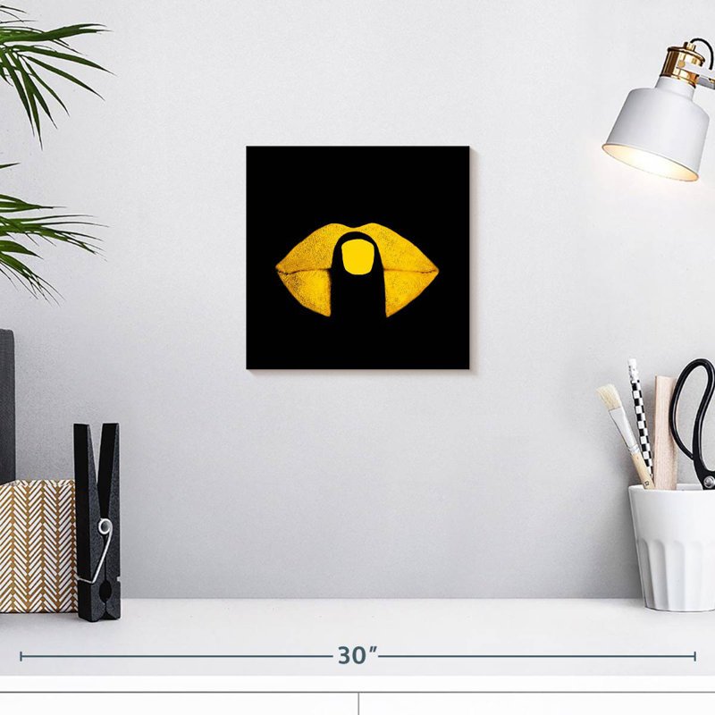 Yellow Lips, 10" H x 10" W