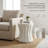 Outdoor Round Concrete Side Table with Cinched Waist Design