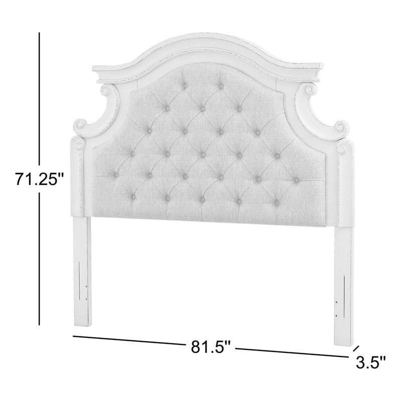 Mohn Upholstered Solid Wood Panel Headboard, Très grand californien