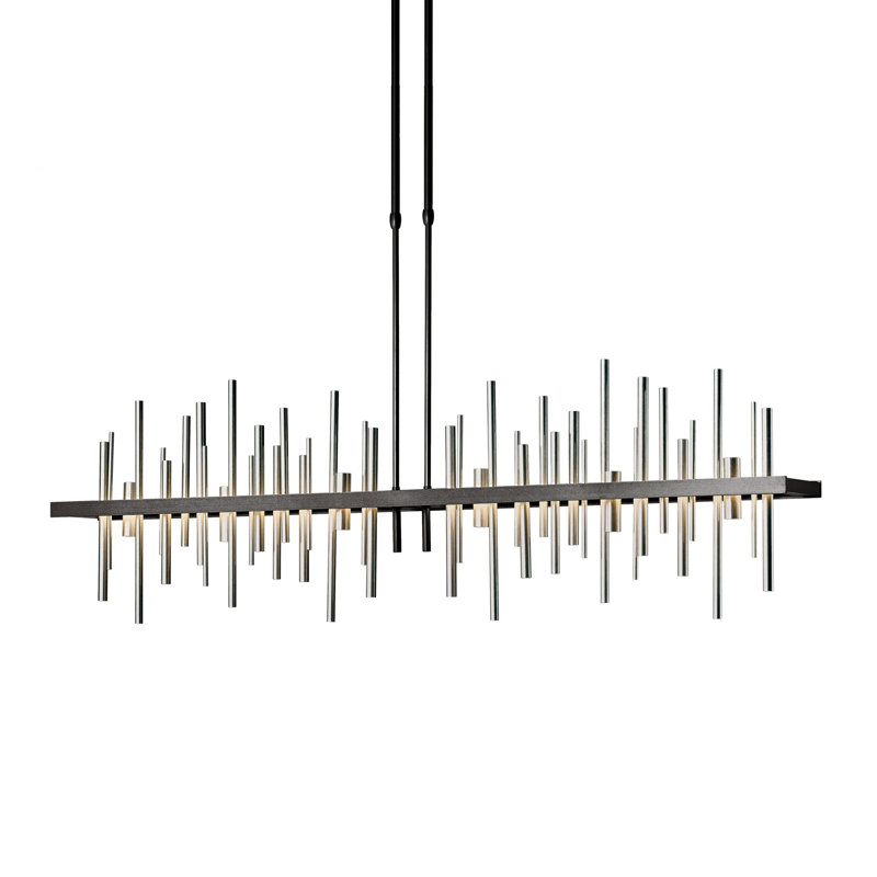 Cityscape 1 - Light Kitchen Island Linear LED Pendant, Vintage Platinum, Vintage Platinum