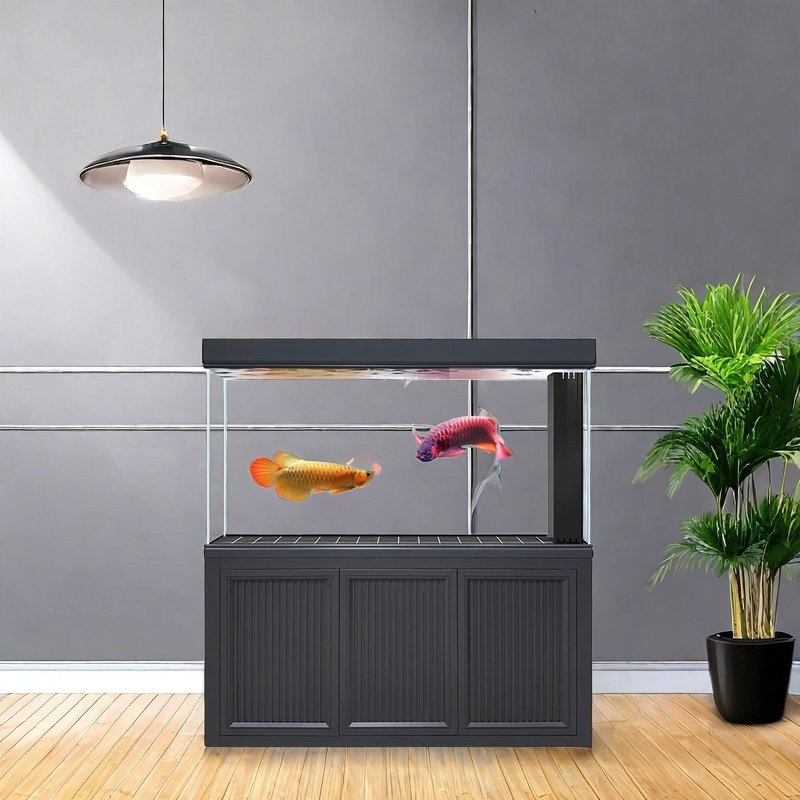 Réservoir d'aquarium rectangulaire simple et moderne Eco, Gris, 190 gallons (H 63 po x l 70,8 po x P 19,6 po)