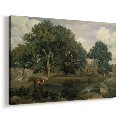 The Forest of Fontainebleau-Jean-Baptiste-Camille Corot-Gallery Wrapped Canvas-1846